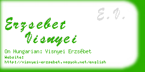 erzsebet visnyei business card